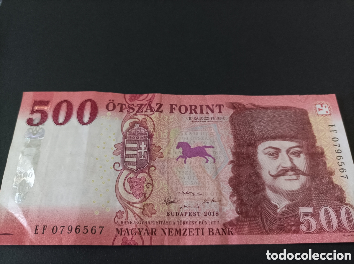 Billetes extranjeros: 500 forint de Hungr&iacute;a de 2018 - Foto 1