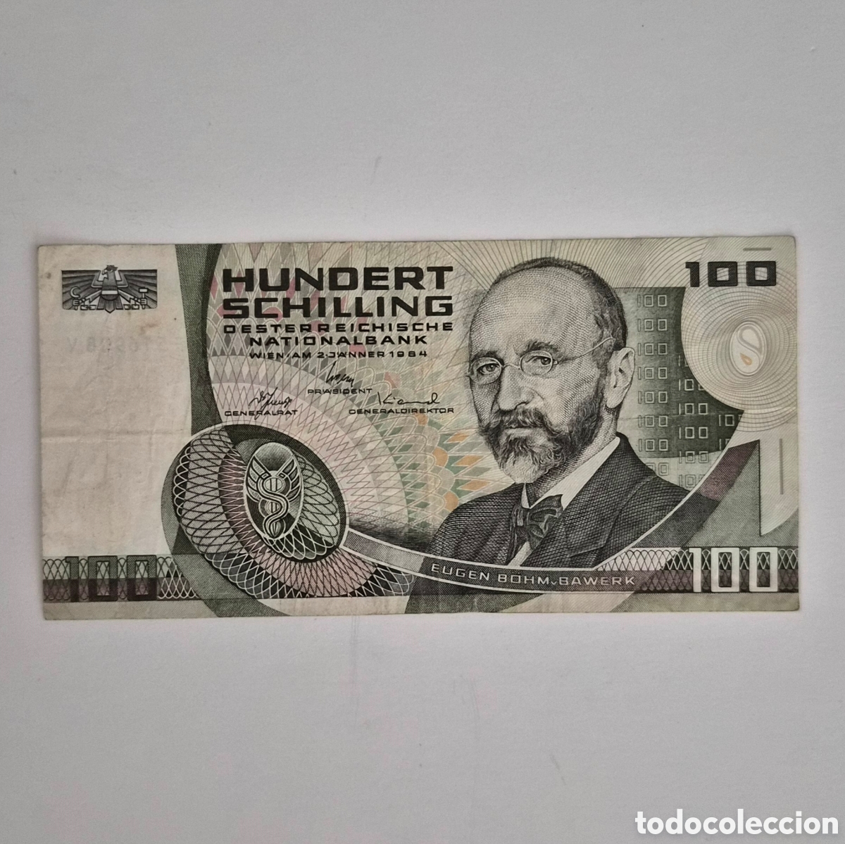 Billetes extranjeros: Billete de 100 Schilling de Austria &ndash; 1984