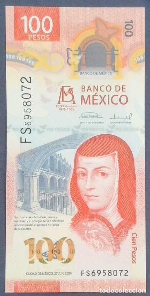 Billetes extranjeros: M&eacute;xico, 100 Pesos 2024 - 139 - (SC / UNC) [FS6958072]