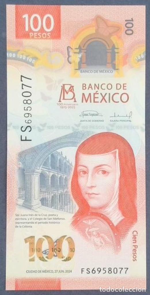 Billetes extranjeros: M&eacute;xico, 100 Pesos 2024 - 139 - (SC / UNC) [FS6958077]