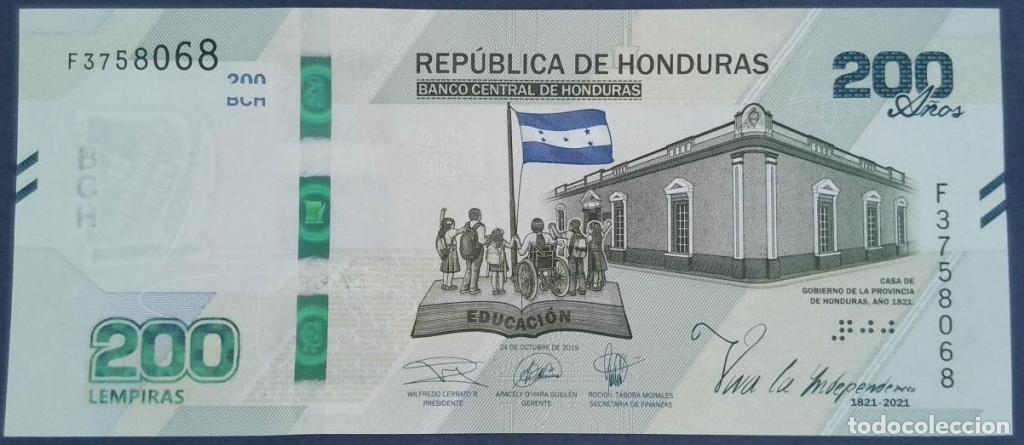 Billetes extranjeros: Honduras, 200 Lempiras 2019 - P105 - (SC / UNC) [F3758068]