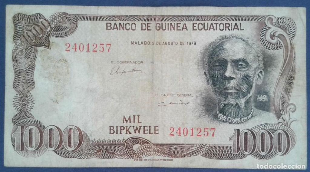 Billetes extranjeros: Guinea Ecuatorial, 1.000 Bipkwele 1979 - P16 - (BC / Fine) [2401257]
