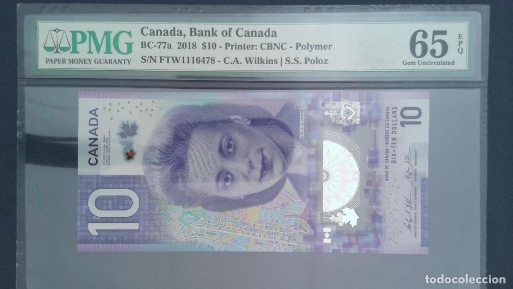 Billetes extranjeros: Canad&aacute;, 10 Dollars 2018 - 113 - (PMG65EPQ)[FTW1116478]