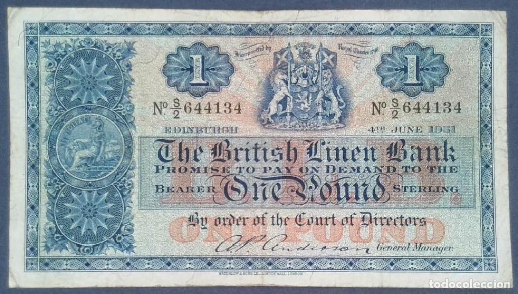Billetes extranjeros: Escocia, 1 Pound Sterling 1935-1960 - 157d - (BC / Fine) [S/2644134]