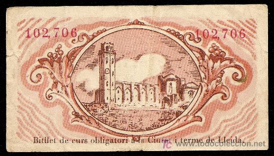 Billetes locales: LLEIDA: 25 Centimos 1937 MBC+ - Foto 2