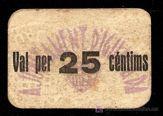 Billetes locales: IGUALADA (BARCELONA): 25 Centimos 1937 EBC- - Foto 1