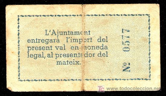 Billetes locales: FOIXA (GERONA): 50 Centimos 1937 MBC/MBC+ - Foto 2