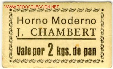 Billetes locales: VALE 2Kgs PAN HORNO MODERNO J. CHAMBERT - Foto 1