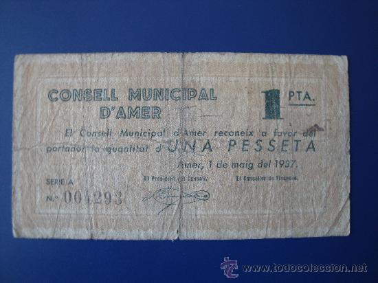 Billetes locales: 1 PTA AMER - Foto 1