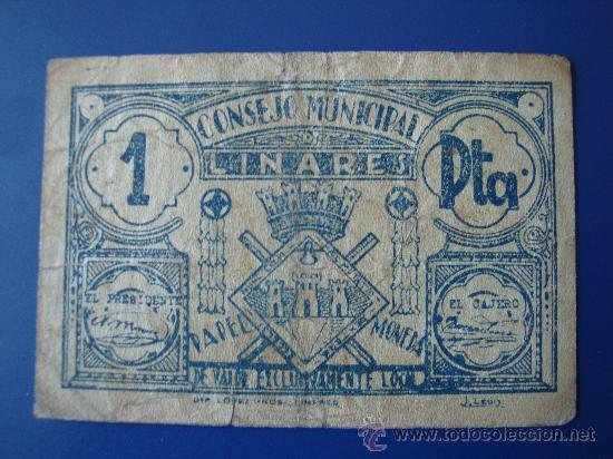 Billetes locales: 1 PTA LINARES - Foto 1