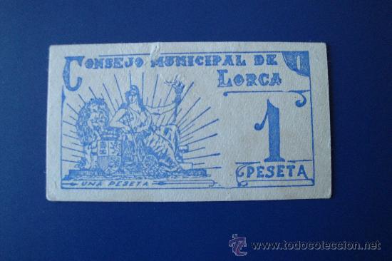Billetes locales: 1 PTA LORCA - Foto 1