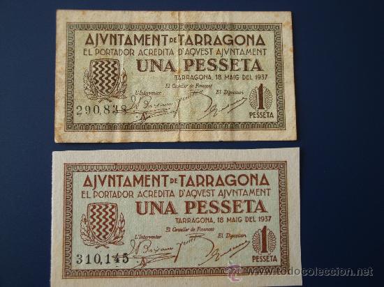 Billetes locales: TARRAGONA 1 PTA - Foto 1