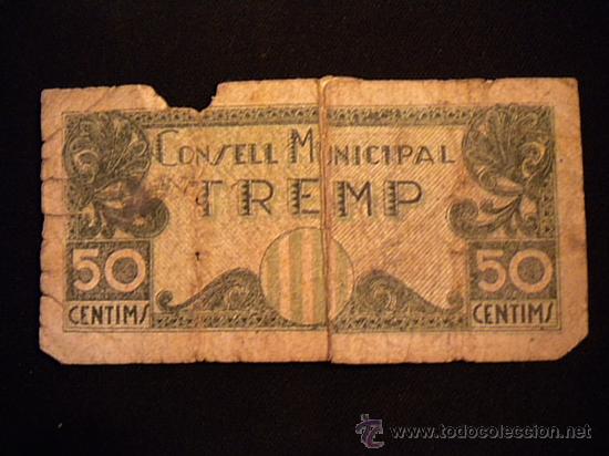 Billetes locales: Billete de Tremp 50 centimos. - Foto 1
