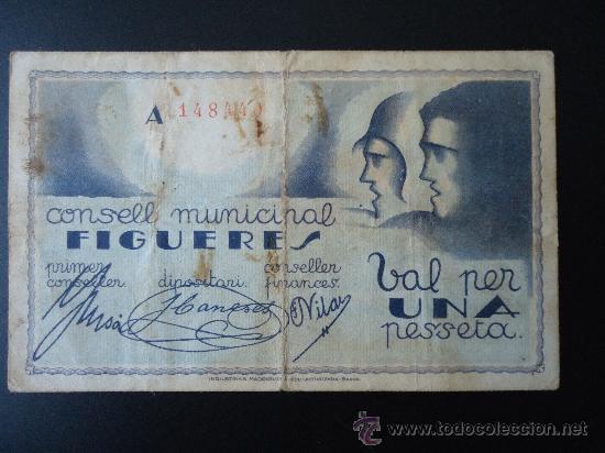 Billetes locales: FIGUERES 1 PTA - Foto 1