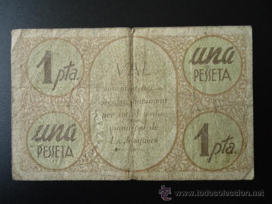 Billetes locales: JONQUERA LA, 1 pta. - Foto 2
