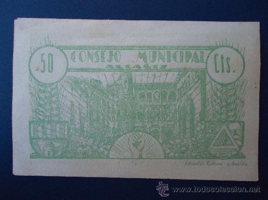 Billetes locales: ALCA&Ntilde;IZ 50 Cts. (EBC-) - Foto 2