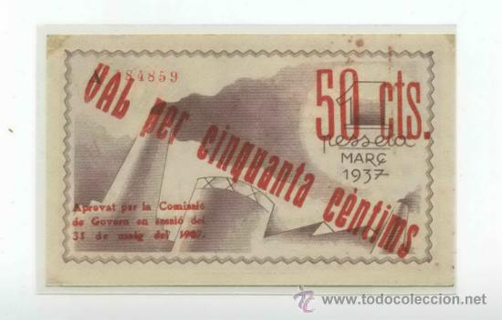 Billetes locales: FIGUERES 0,50 PTS - Foto 2