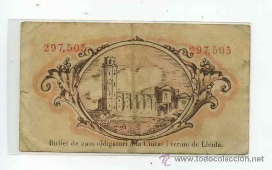 Billetes locales: LLEIDA 50 CENTS - Foto 2