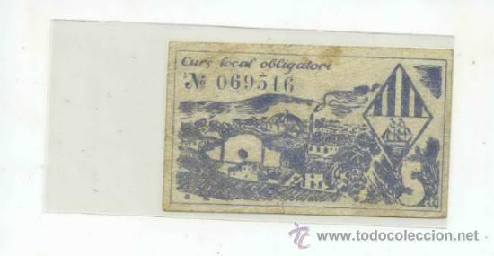 Billetes locales: PREMI&Agrave; DE MAR 0,05 PESETA - Foto 2