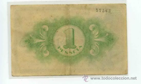 Billetes locales: MATAR&Ograve; 1 PTA - Foto 2