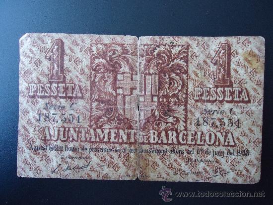 Billetes locales: BARCELONA 1 PTA - Foto 2