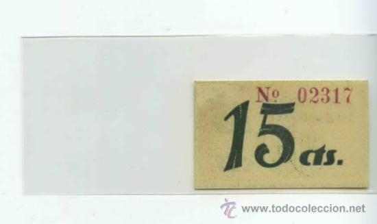 Billetes locales: VACARISES  0,15  PTA   ( Vaquerises ) - Foto 2