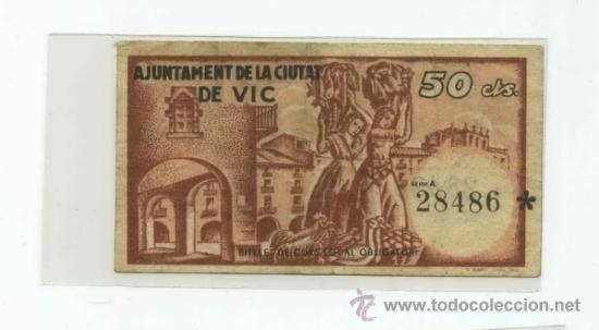 Billetes locales: VIC 0,50 PTA - Foto 2