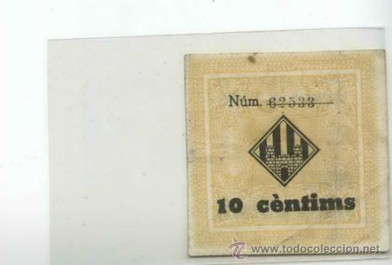 Billetes locales: VILAFRANCA DEL PENED&Egrave;S 0,10 PTA - Foto 2