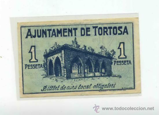 Billetes locales: TORTOSA 1 PTA - Foto 2