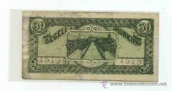 Billetes locales: TREMP 0,50 PTA - Foto 2