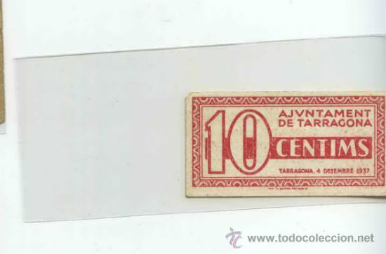 Billetes locales: TARRAGONA 0,10 PTA - Foto 2