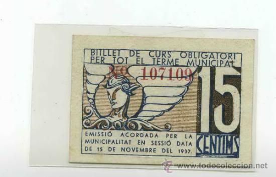 Billetes locales: TERRASSA 0,15 PTA - Foto 2