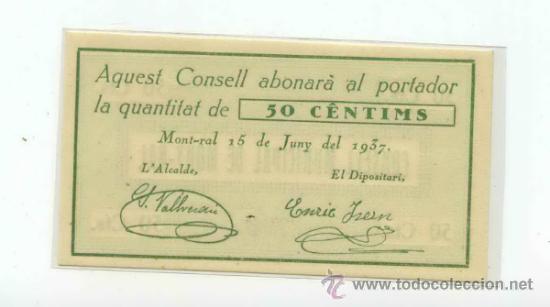 Billetes locales: MONT-RAL 50 CTS - Foto 2