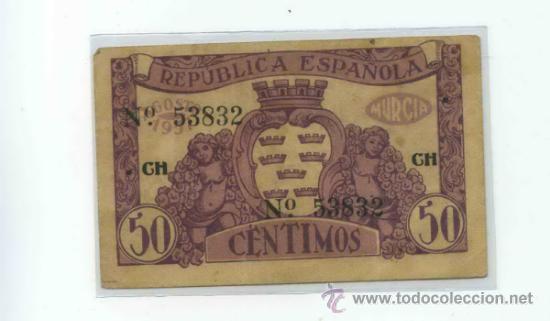Billetes locales: MURCIA 0,50 PTS - Foto 2