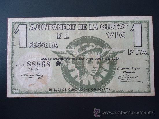 Billetes locales: VIC 1PTA - Foto 1