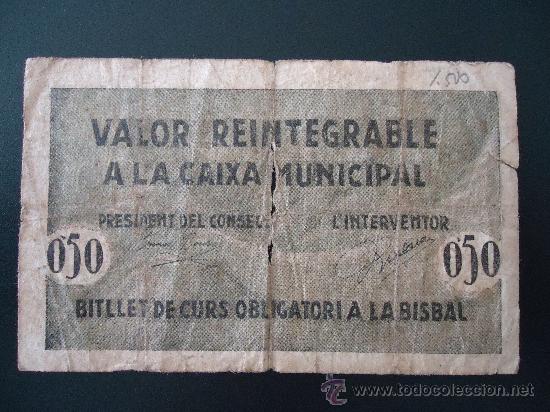 Billetes locales: BISBAL 50CTS - Foto 2