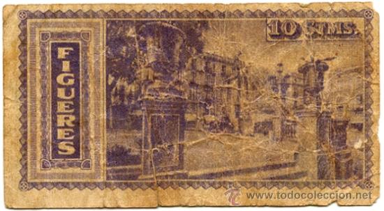 Billetes locales: AJUNTAMENT DE FIGUERES (GERONA). 10 C&Egrave;NTIMS - Foto 1