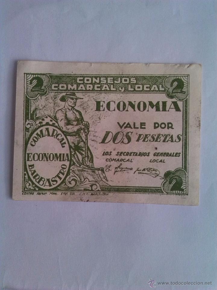 Billetes locales: Billete local comarcal de barbastro (Huesca) - Foto 1