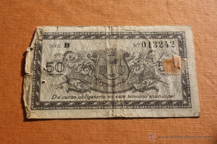 Billetes locales: TAMARITE 50 CENTIMOS 1937 - Foto 2