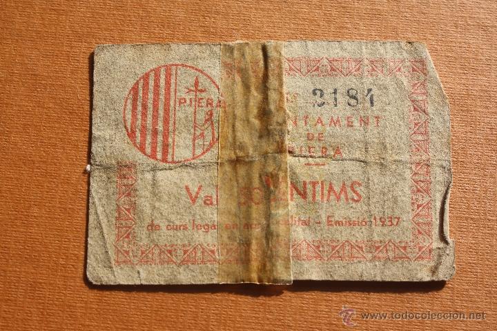 Billetes locales: PIERA, 0,50 CENTIMOS 1937 - Foto 1