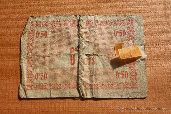 Billetes locales: PIERA, 0,50 CENTIMOS 1937 - Foto 2