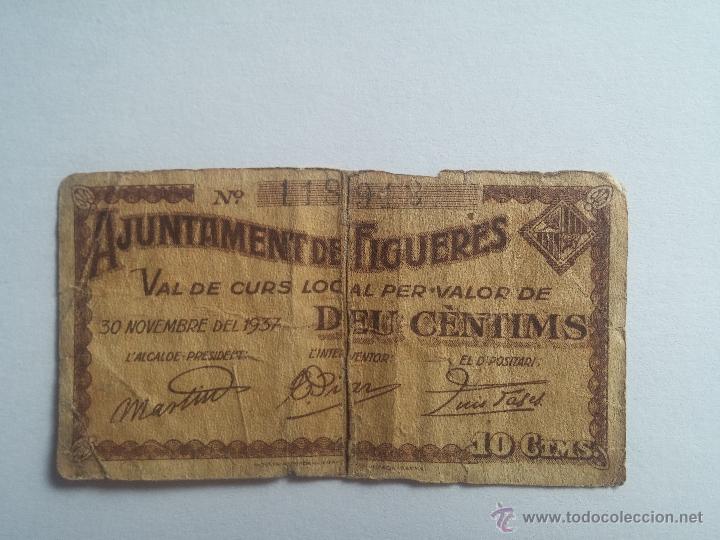 Billetes locales: Billete FIGUERES 10 c&eacute;ntimos 1937 - Foto 1