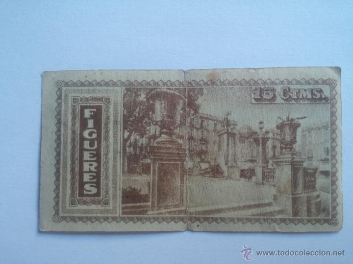 Billetes locales: Billete FIGUERES 15 c&eacute;ntimos 1937 - Foto 2