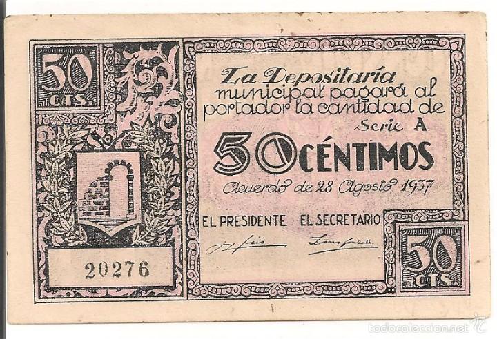 Billetes locales: 50 c&eacute;ntimos de Graus (Plancha) - Foto 1
