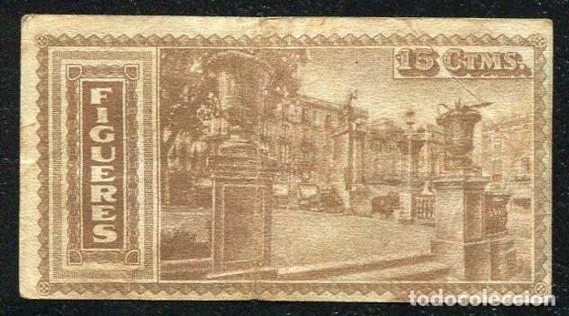 Billetes locales: FIGUERES (Gerona) - 15 Centimos 1937 - Foto 2