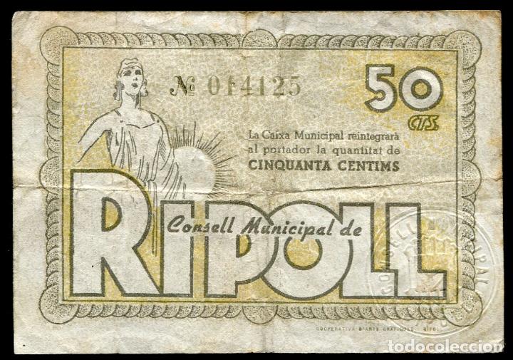 Billetes locales: RIPOLL (Gerona) - 50 Centimos 1937 - Foto 1