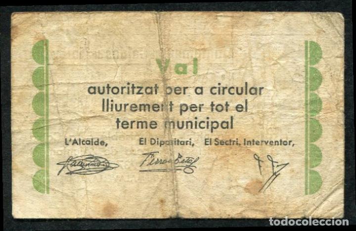 Billetes locales: CALDES DE MALAVELLA (Gerona) - 50 Centimos 1937 - Foto 2