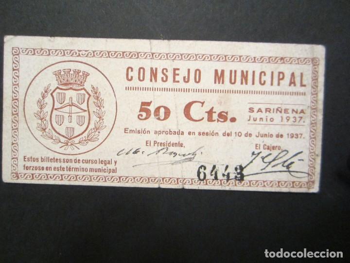 Billetes locales: 50 c&eacute;ntimos de Sari&ntilde;ena sin serie-6443 - Foto 1