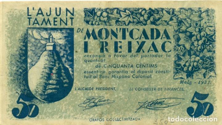 Billetes locales: 50 CTMS. DE MONTCADA I REIXAC - Foto 1