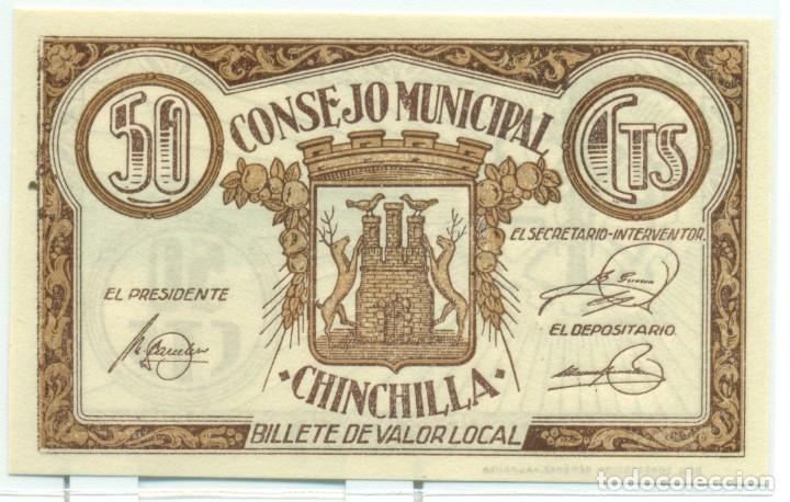 Billetes locales: 50CTMS. DEL C.M. DE CHINCHILLA - Foto 1